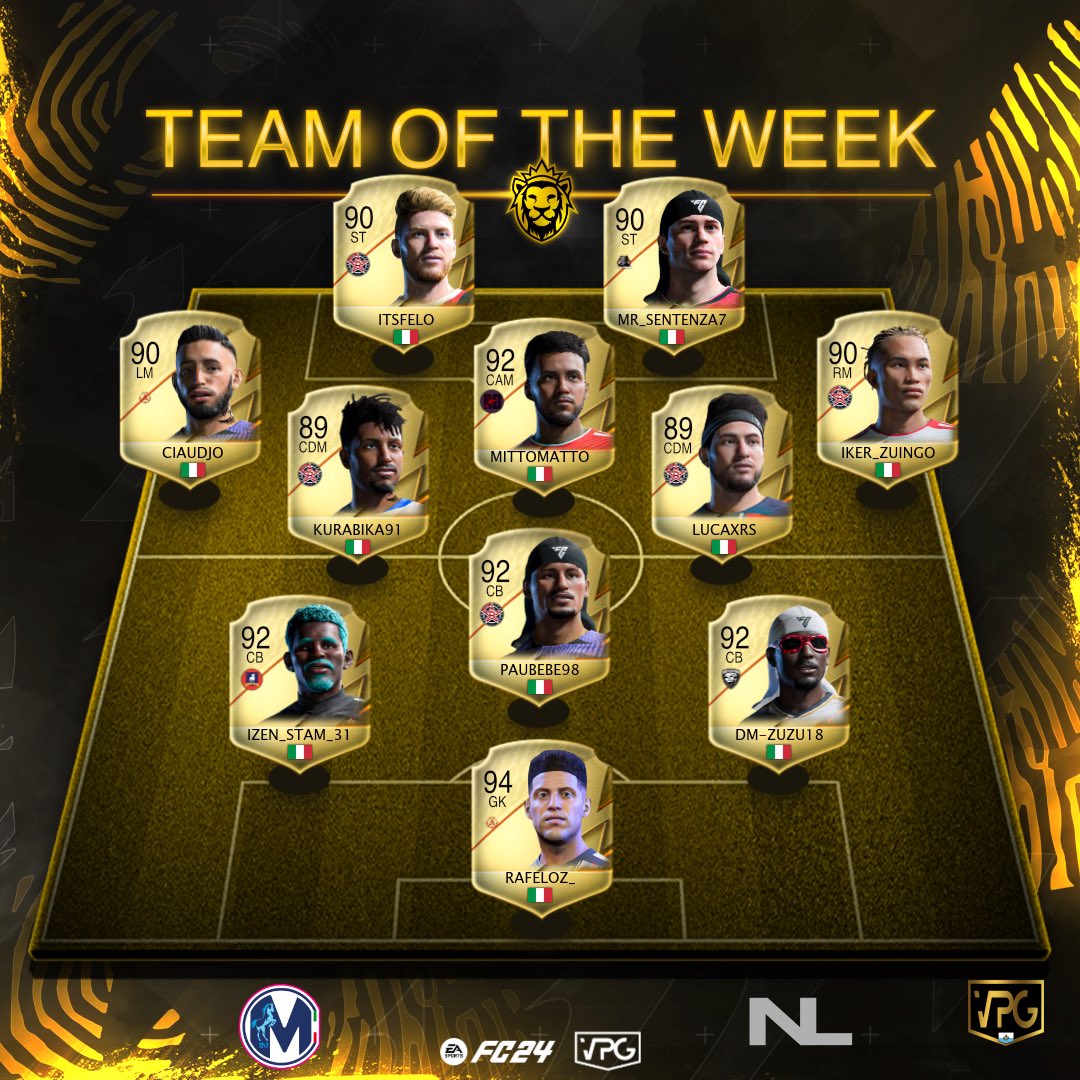 🇸🇲 @VPGSanMarino Serie B 🗓 Week 9 📊 Classifiche 👥 TOTW 🥇 @DELTALANDGaming 🥈 @thegrowlesport 🥉 #DopeClub ❤️ @NoLimits____ #FC24 #EAFC24 #VPG #Clubs #WhereTheChampionsPlay🎮