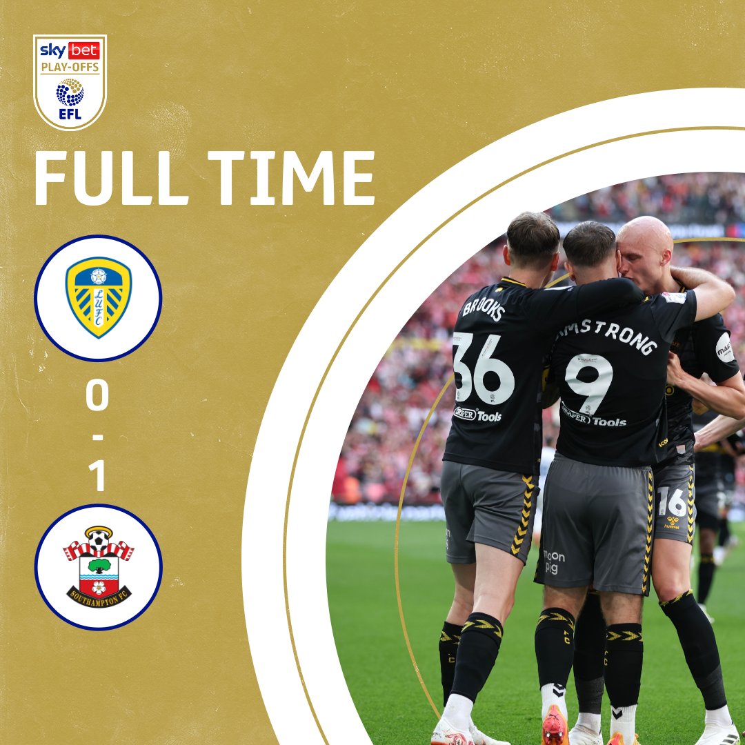 ⏹️ There's the full-time whistle! @SouthamptonFC are going back to the @premierleague! 😇🆙 #EFLPlayOffs | #StepUp