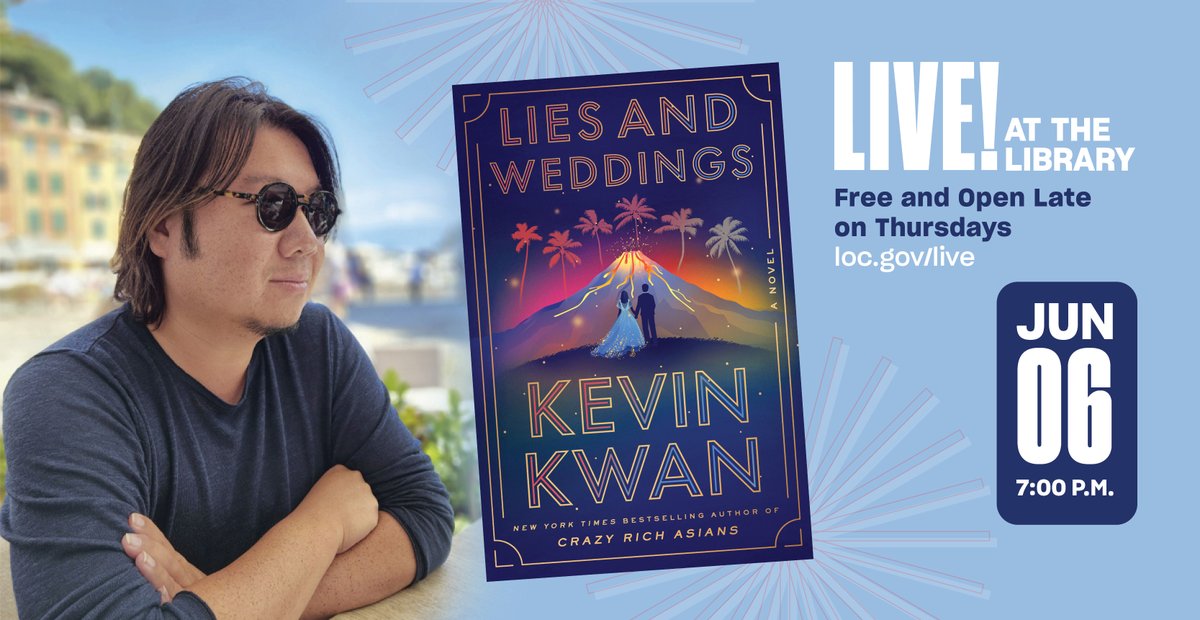 There's so much going on Live! at the Library in June, including a book talk with Kevin Kwan! Learn more & register for free tickets: go.loc.gov/GrCR50RUkZR