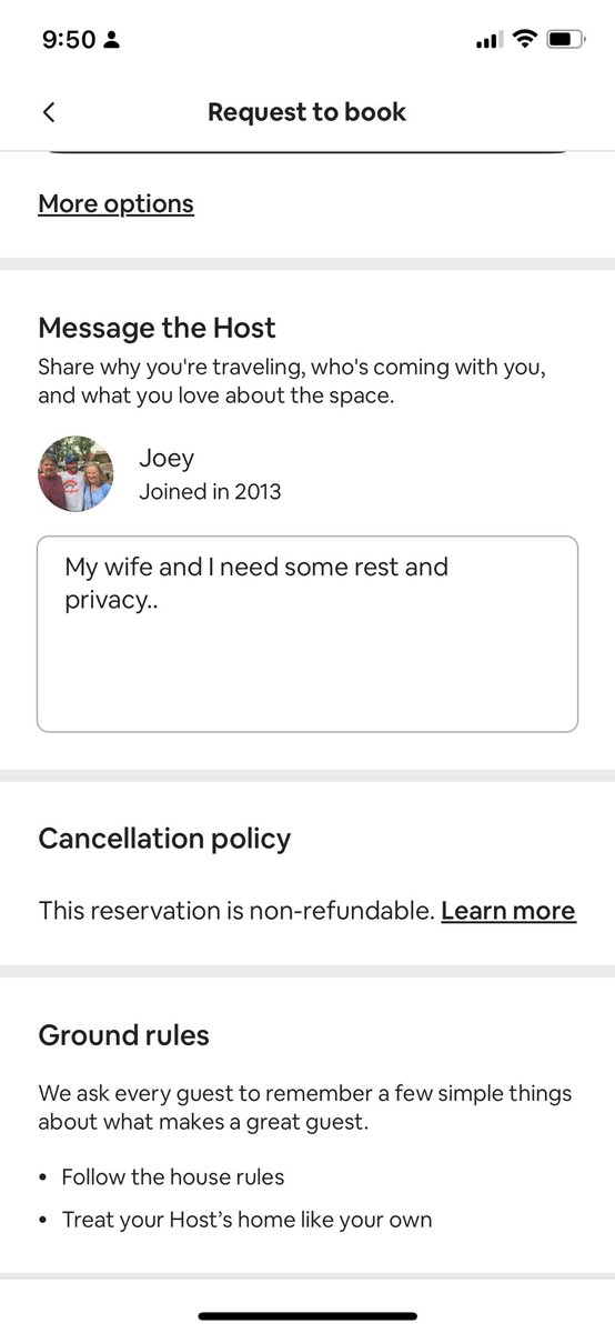 RANDUMBRANSOME's tweet photo. Air bnb restricting EVERYTHING for Memorial Day weekend like folks give a fuck about this holiday 🤦🏾‍♂️ https://t.co/E0pPo2AFsV