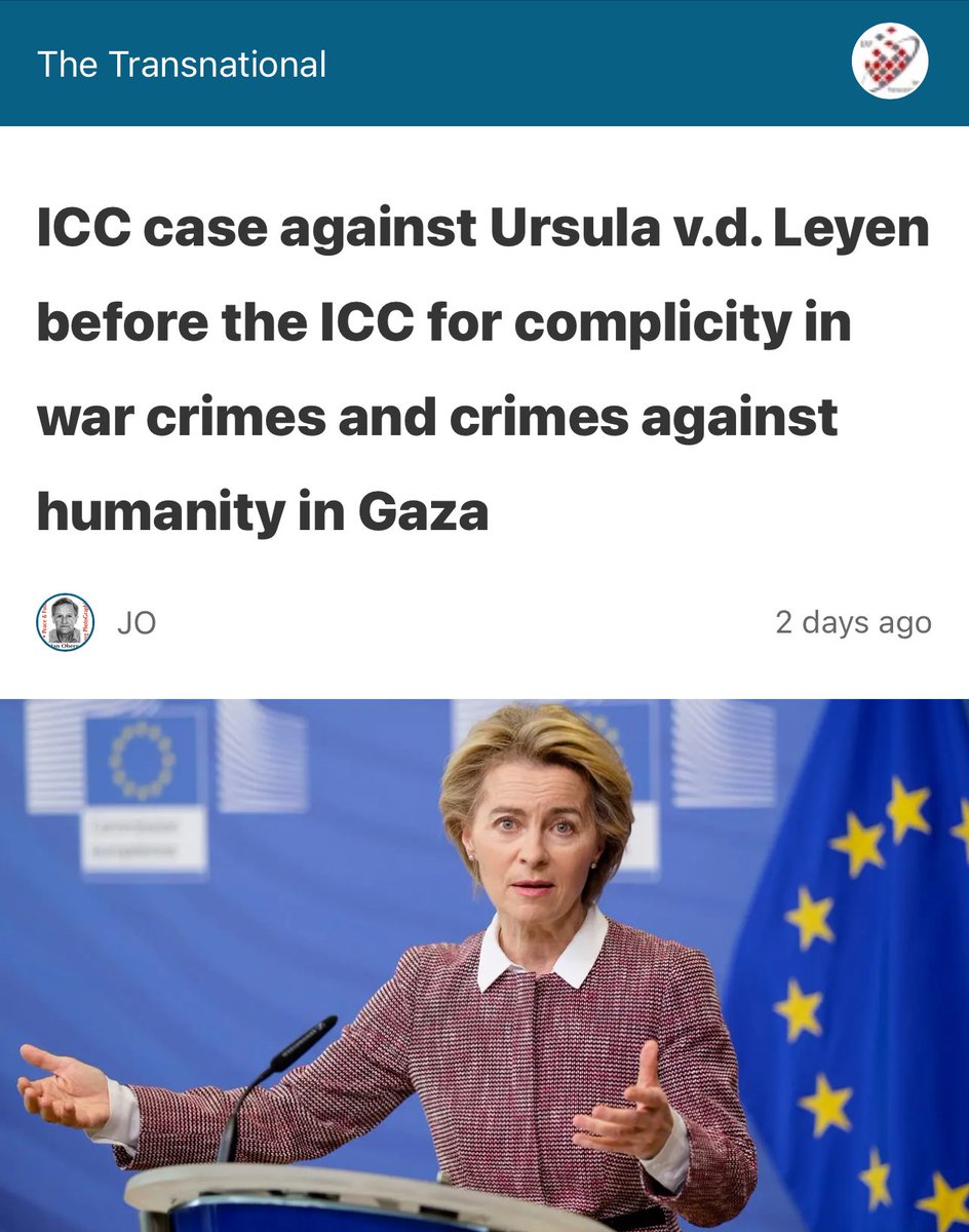 🇵🇸 IMPORTANTE, RUEGO DIFUSIÓN Caso de la Corte Penal Internacional, CPI, contra Ursula von der Leyen por complicidad en crímenes de guerra y crímenes de lesa humanidad en Gaza “Existen motivos razonables para creer que el apoyo incondicional de la presidenta de la Comisión