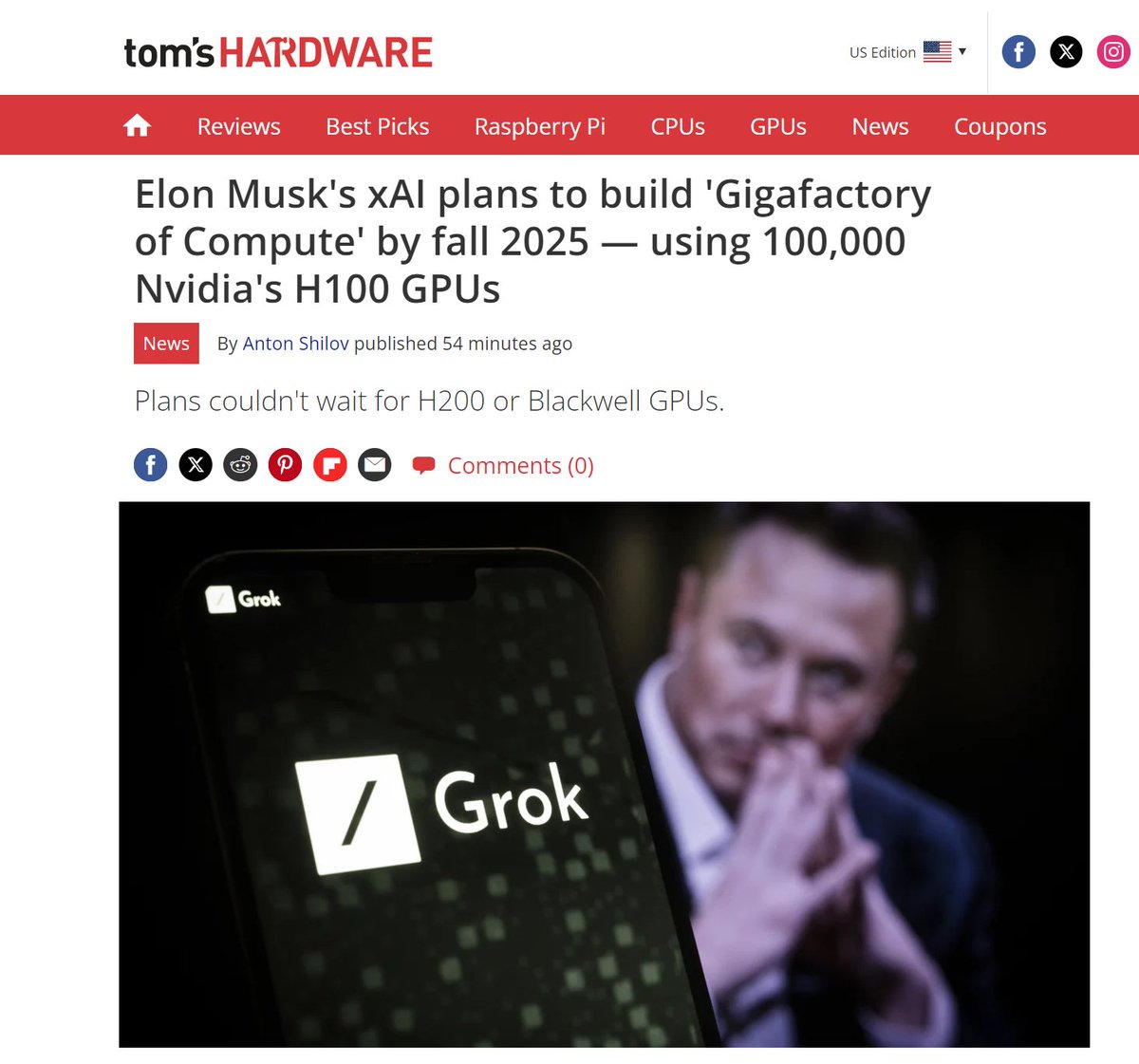 🚨 Elon Musk reportedly planning xAI 'Gigafactory' of 100,00 NVIDIA GPUs to power Grok  🤯

The appetite for compute is insatiable, every big tech giant from Tesla, Meta, OpenAI, Google to Microsoft wants more.

Bullish af on the $NVDA of crypto $RNDR 🔥🔥