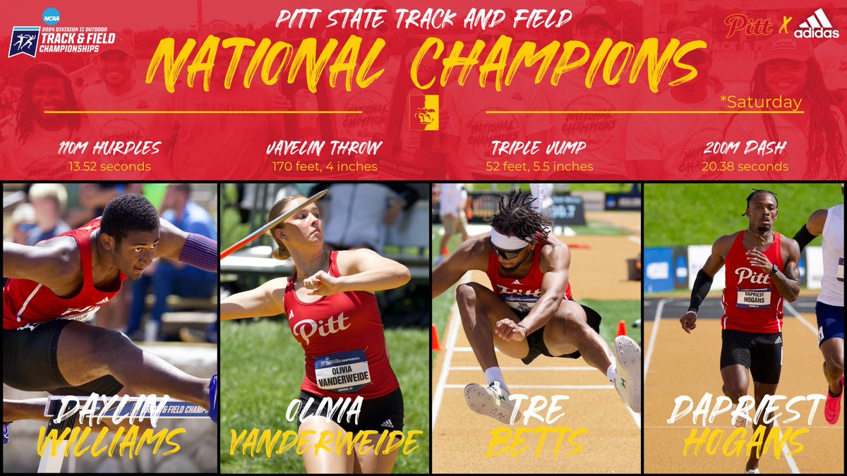 The Gorillas had FOUR individual national champions Saturday‼️ This group joins Auna Childress (Triple Jump) and Hunter Jones (Decathlon) as individual national champions this season for PSU 🦍💪