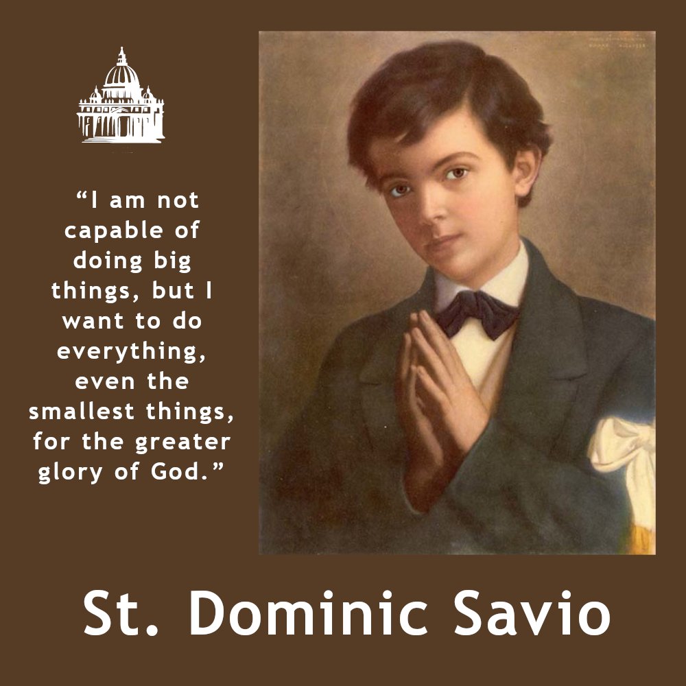 ♰🙏♰🙏♰ ♰🙏♰🙏♰ ♰🙏♰🙏♰ ♰🙏♰🙏♰ 
“I am not capable of doing big things, but I want to do everything, even the smallest things, for the greater glory of God.” - St. Dominic Savio
#catholicsaints, #catholiceducation,