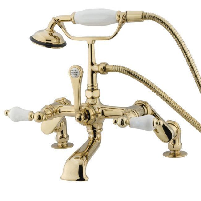 #DailyFaucet: Kingston Brass CC655T Vintage Deck Mount Tub Filler with Adjustable Centers bit.ly/33kgGIR