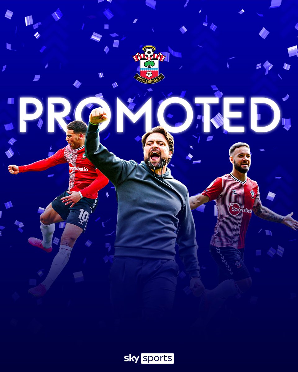SOUTHAMPTON ARE PROMOTED TO THE PREMIER LEAGUE! 🎆