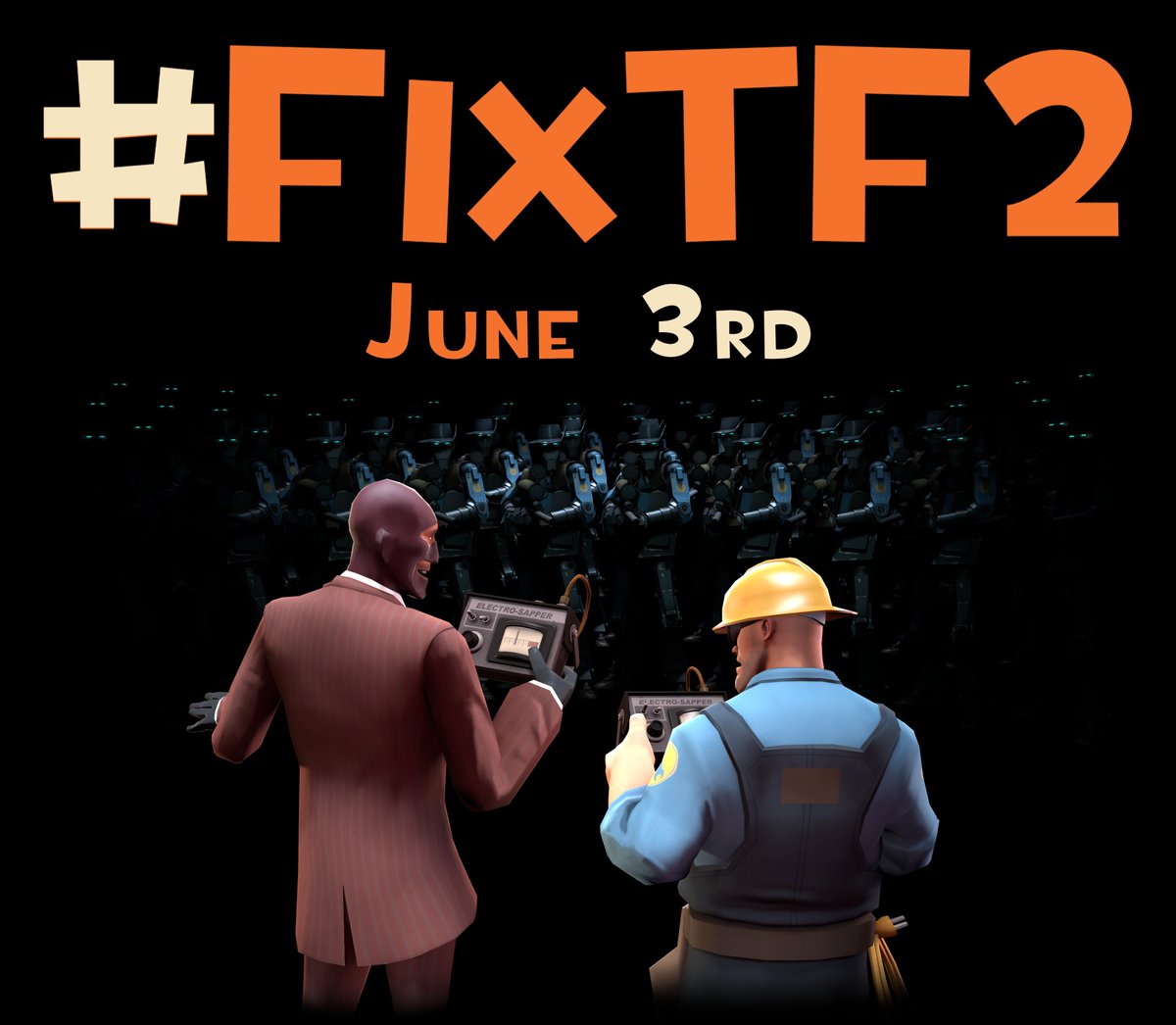 The Negligence TF2 has faced from Valve as well as the problems it has caused are absolutely Horrendous.

It's been 2 years. nothing changed.

JUNE 3RD! 

Posts, Artworks, Videos, Documentation

Let's show them how bad it REALLY is! 
#FixTF2 #SaveTF2 save.tf