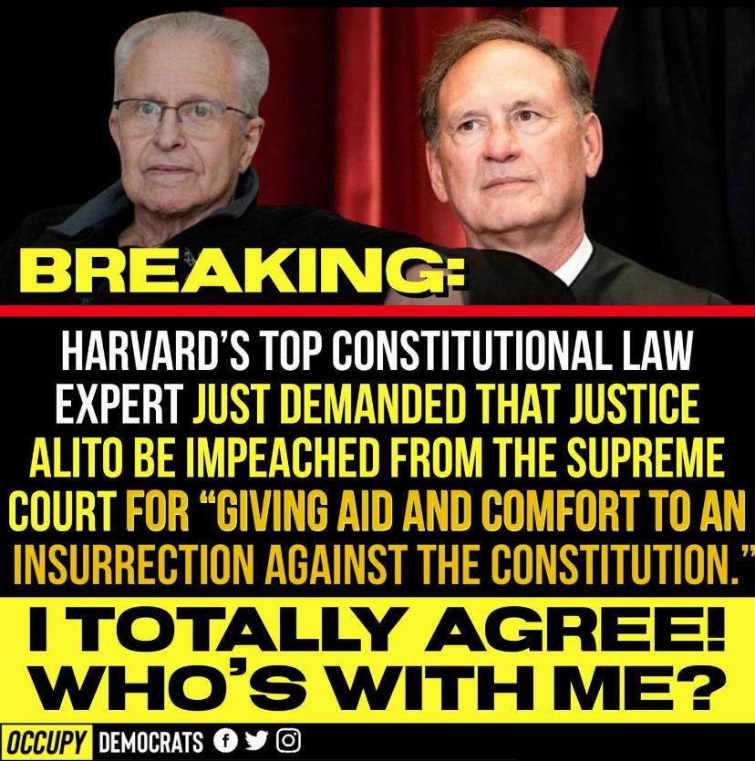 I ABSOLUTELY agree! Impeach the corrupt and crooked, Judge Alito. 😡