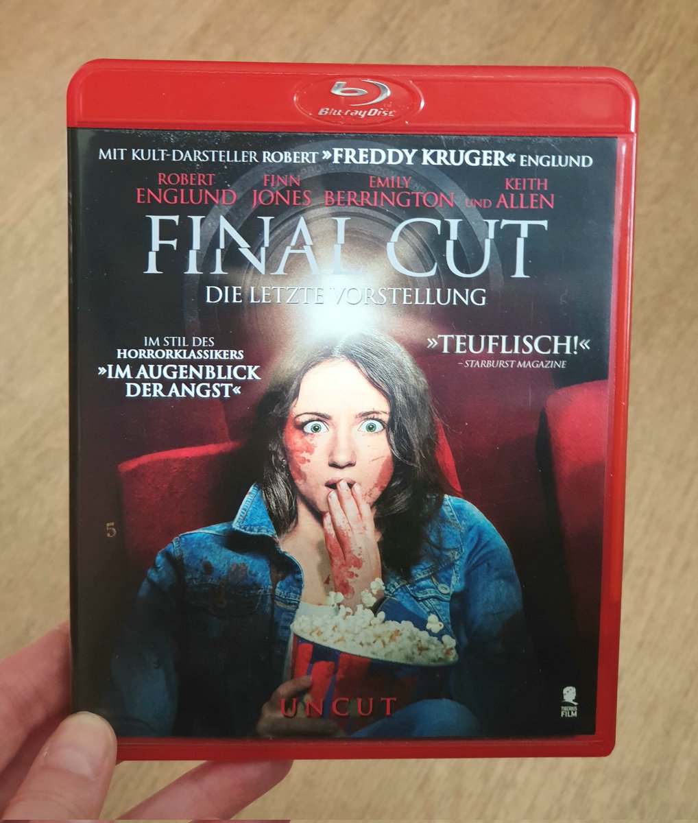 #FinalCutDieLetzteVorstellung (#TheLastShowing) directed by Phil Hawkins is a great, exciting & very underrated independent horror / thriller movie with a fantastic story & a brilliant cast. 
#RobertEnglund #FinnJones #EmilyBerrington #KeithAllen #ChrisGeere #MalachiKirby