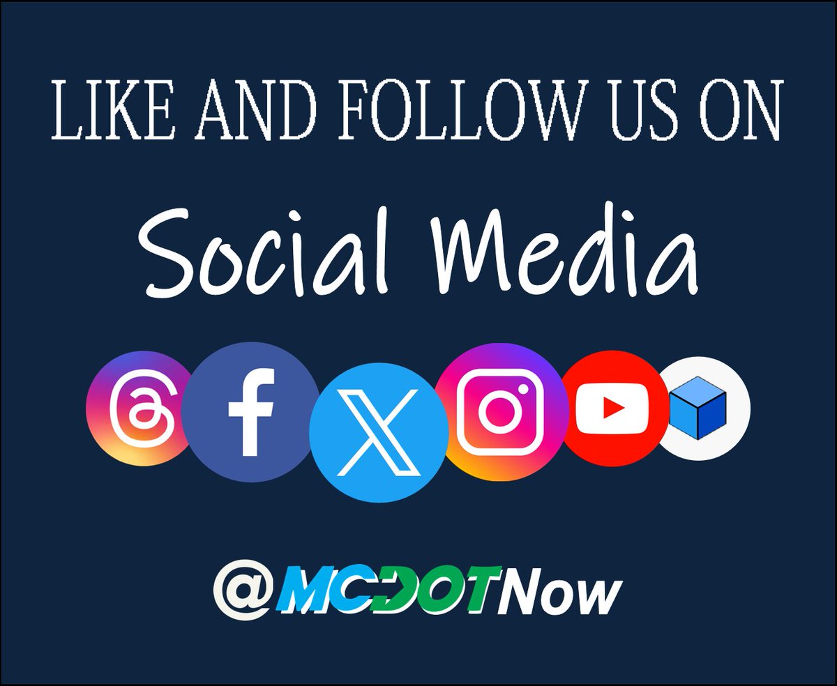 📳Follow Us On Social Media📳
#MontgomeryCountyMD get MCDOT updates in one place by following @MCDOTNow on......