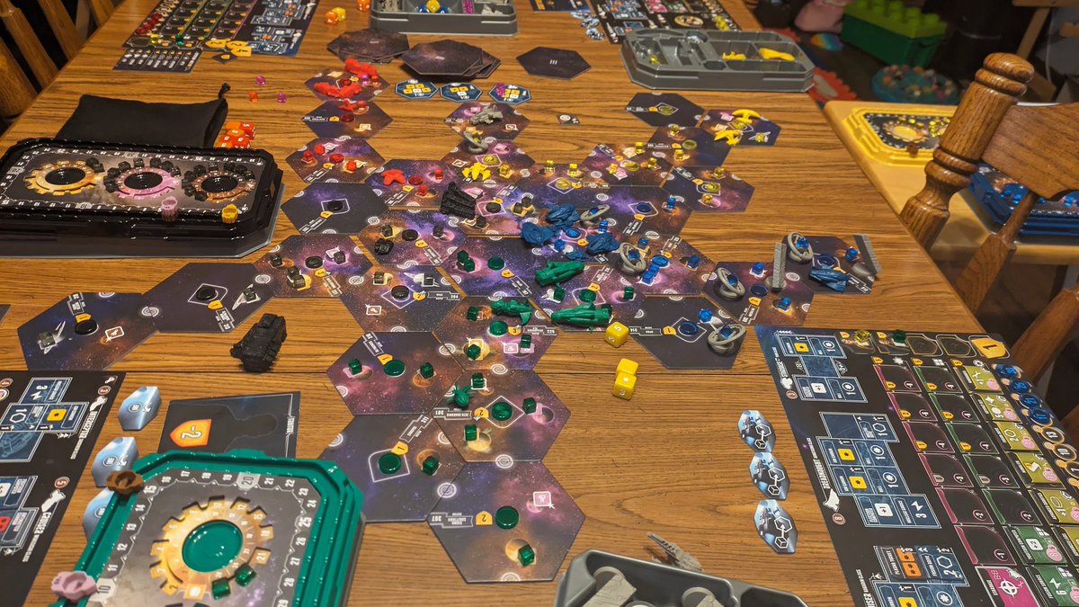Last night's game of Eclipse. Such a fantastic game even though I lose terribly