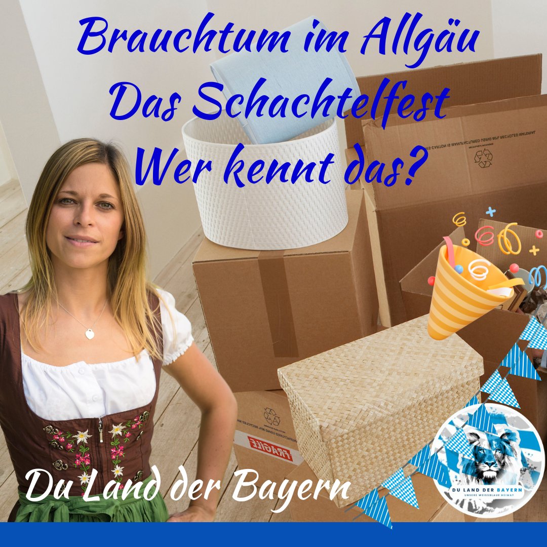 Nun richten wir unsere Aufmerksamkeit erneut auf Brauchtum. Diesmal dreht es sich um eine Tradition, die in Bezug auf die lange Geschichte Bayerns als relativ neu betrachtet werden kann. 🤍💙🤍💙 Die Rede ist vom Schachtelfest. Diese Feier, inszeniert von Freunden, wird