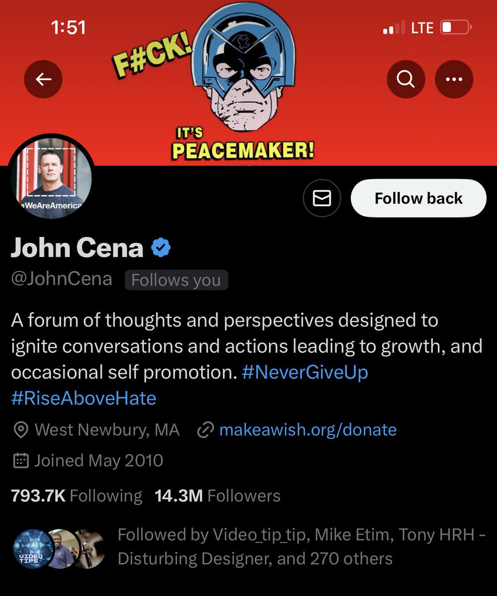 So.. I got followed by this guy but I can't see him😌😌 (iykwim)

@JohnCena
