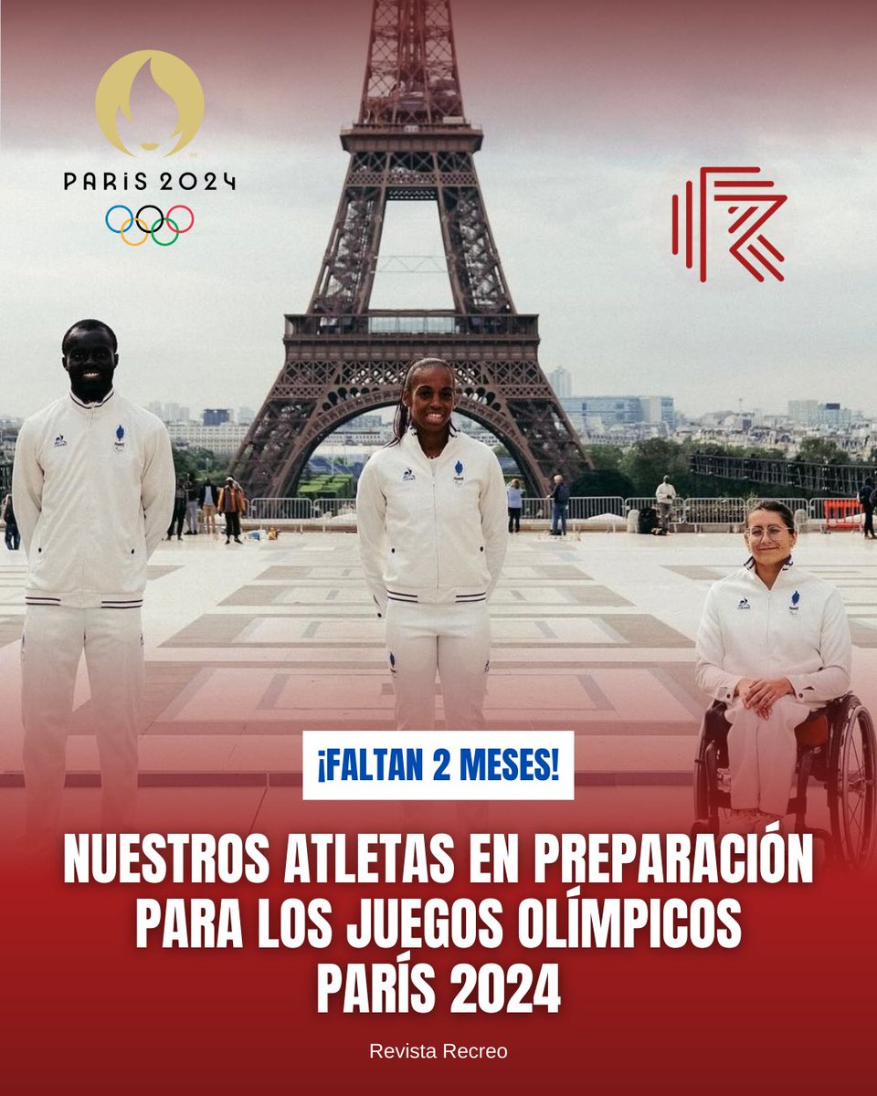 revrecreo's tweet photo. ⚠️Faltan SOLO #2MESES 👏🇩🇴La Selección Sub23 jugó amistosos contra Paraguay.⚽️Alexander participó en Adidas Atlanta.🏃‍♂️ Marileidy en Wanda Diamond League.🏃‍♀️Crismery, Yudelina y Beatriz entrenan en Jarabacoa.🏋️‍♀️¡ATENTO a Revista Recreo! Venimos con sorpresas para #paris2024 🔥😏 https://t.co/vrDzAigNNv