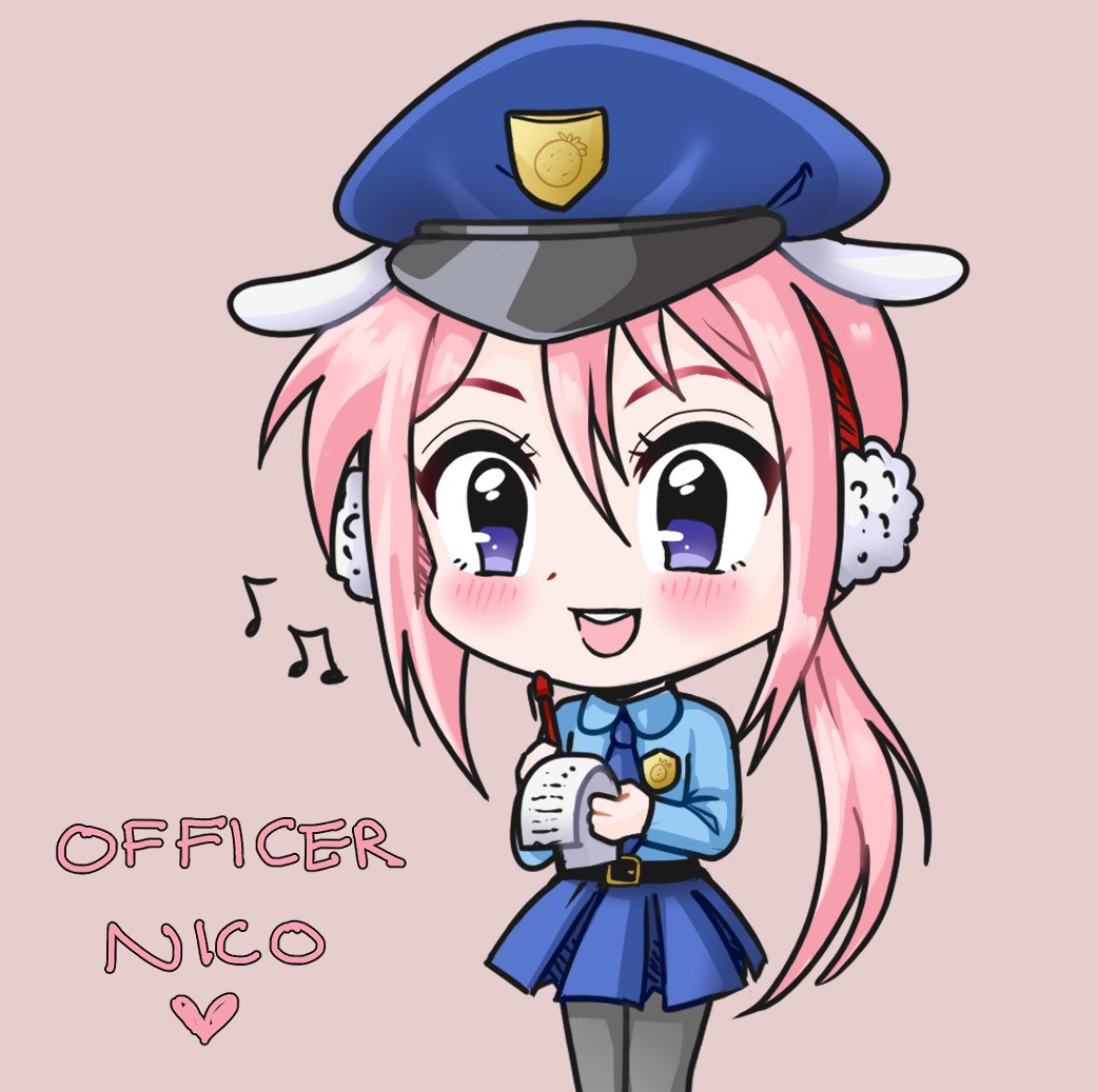 Cazzie_Bliss's tweet photo. "Today's gift is a speeding ticket!" - Officer Nico doodle as a warm-up! #100oj #100orange #fruitbatfactory #nico #100orangejuice #doodle https://t.co/mvbJsidLjP