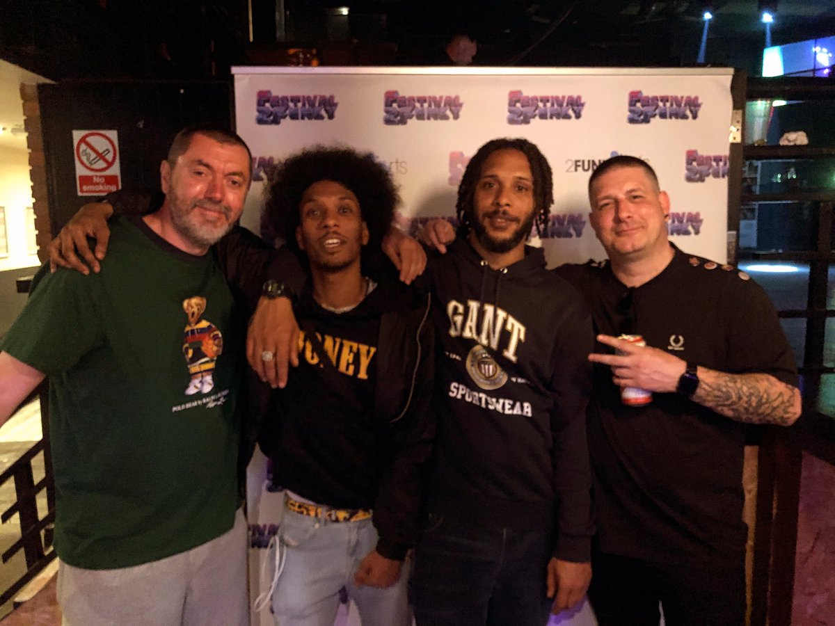 With some dons of the Leicester music scene last night at 2Funky Music Cafe’s Children Of Zeus show - shout to <a href="/Starboysunsun/">SunSun 0fficial</a> <a href="/strizzystrauss/">Strizzy Strauss</a> and <a href="/drbigyas/">Dr Yasin El Ashrafi BEM, BCAa, FIEP</a>.