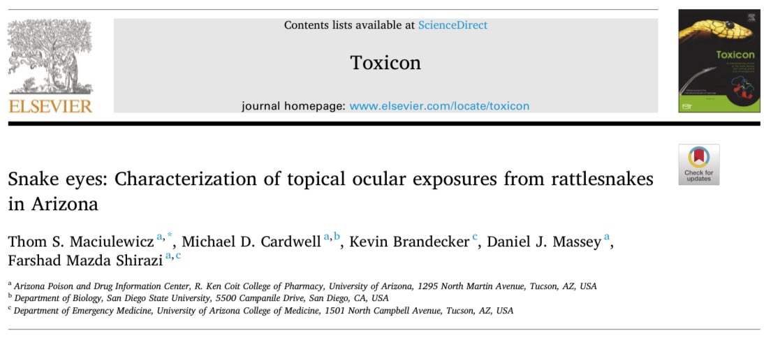ThommyTox's tweet photo. Latest manuscript is out! We discuss the kinematics of rattle-🐍 venom expulsion &amp; patients who thought venom was sprayed on their face, really got a face full of musk aka “ass-nectar”. Free link below #MedTwitter #TwitteRx @BrandeckerKevin 
https://t.co/g70GGKB5Lk https://t.co/CUCCXDKRmd