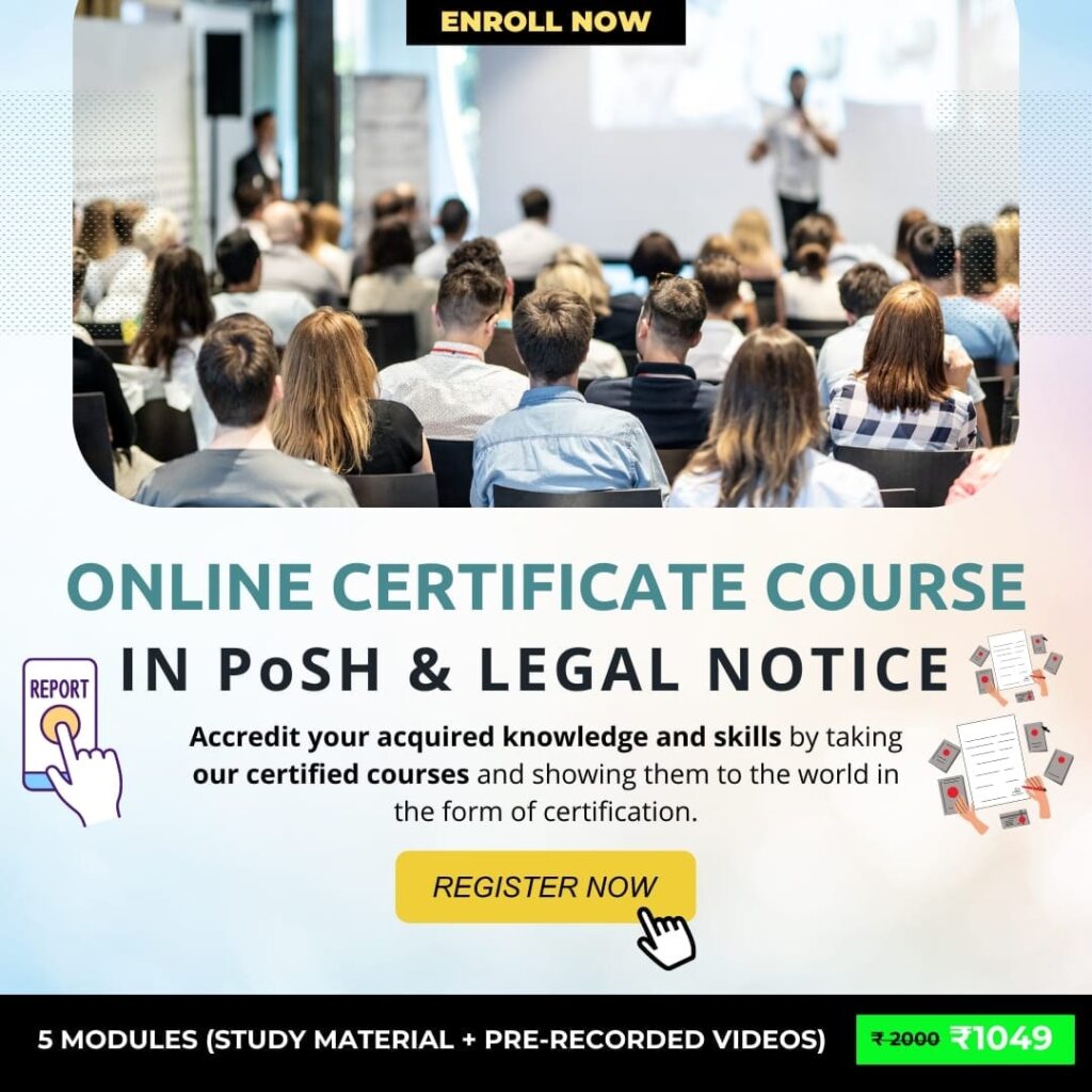 DesiKaanoon's tweet image. Certificate Course In Prevention Of Sexual Harassment At Workplace &amp;amp; Legal Notice Just For ₹999
desikaanoon.in/certificate-co…

#legal #legalcourse #PoSH #legalnotice #course #certificatecourse #desikaanoon #lawschool #lawcourse #lawstudents #lawfirms #lawyers #education