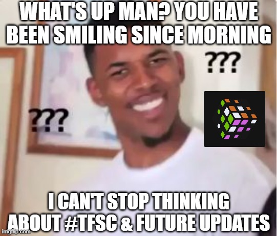 tfscpakistan's tweet image. Hey #TFSC Fam! what's up? 🇵🇰

What are your plans for this weekend fam?

We have waked up this morning &amp;amp; since then can't stop thinking about #TFSC.

Looking forward for future updates and announcements on @TFSCChain 

#TFSCPakistan #memesquad #updates #announcements