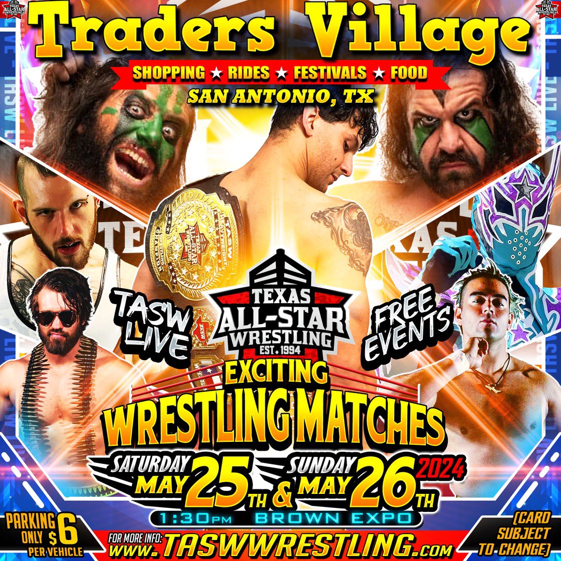 TASW LIVE today at Traders Village San Antonio! Come see us starting at 1:30pm in the brown expo. FREE SHOW! Parking is just $6. Don’t miss it.