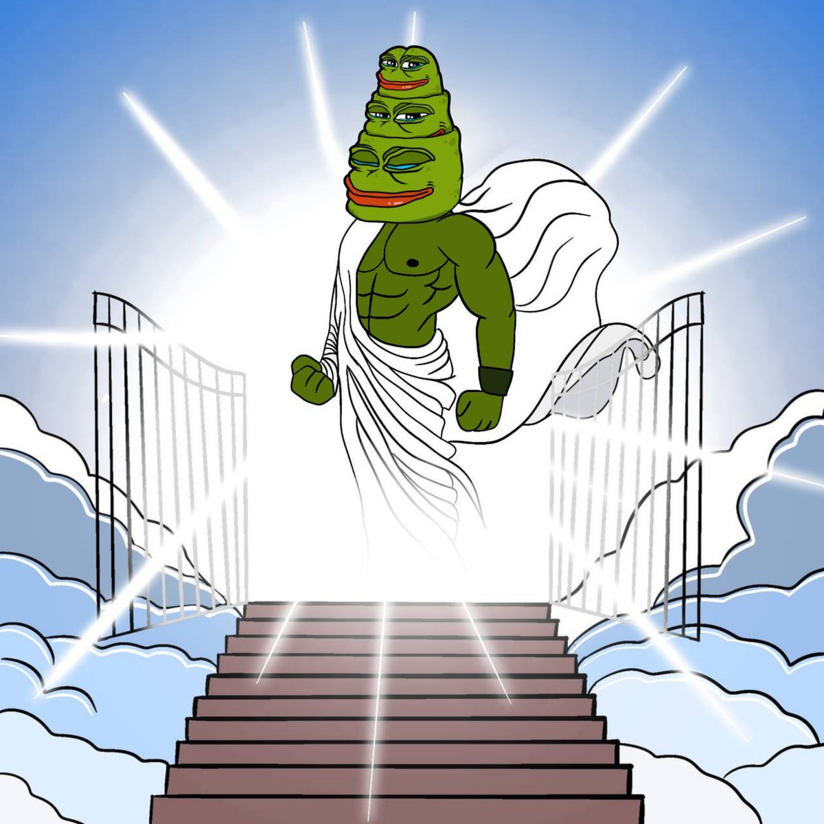 cruegercrypto's tweet photo. @Pauly0x That is true and we can change history by flipping pepe with #PEPE3X $PEPE https://t.co/jCcbUfKYoM