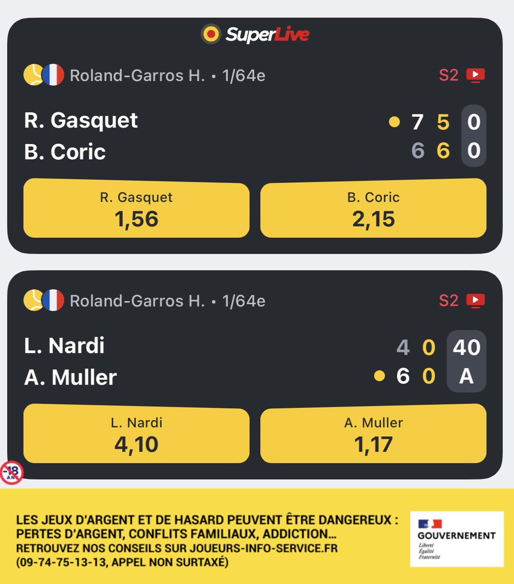 Gasquet, Muller, Garcia… Les Français nous régalent actuellement 🇫🇷🔥 Combien seront qualifiés ce soir ? 👀