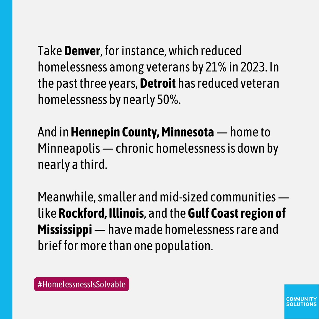 🏡 🌏 While homelessness is on the rise nationally, we saw bright spots in communities large and small in 2023. #HomelessnessIsSolvable