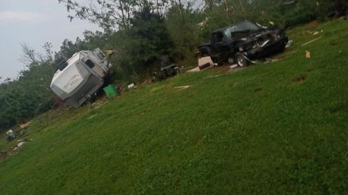 Home destroyed near Yellville, AR.  Sandy McDonald says it's her daughter's home and she is ok. #ARWX #ARStormTeam