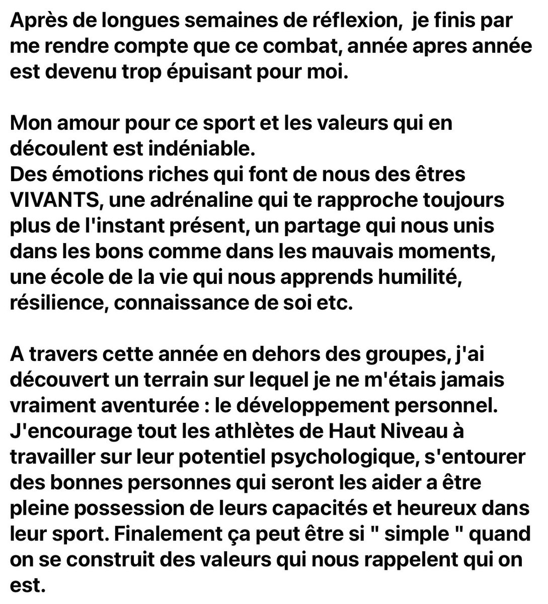 [News] Tifany Roux vient d’annoncer la fin de sa carrière 
Le 22 mars dernier elle remportait le Super-G de Kvitfjell en Coupe d’Europe
Qqs semaines après, elle n’est pas retenue en équipe de France de de ski alpin pour la prochaine saison
Lisez son message il est fort et clair !