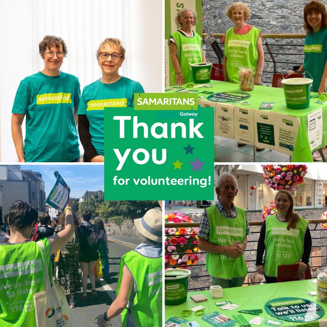 Galwaysamaritan's tweet photo. Thanks to our wonderful Galway Samaritans volunteers for all that they do. Itβs lovely to get the opportunity to thank them this National Volunteer Week. Please join us in saying thank you π #NVWIreland #UniquelyUs #galwaysamaritans #galway #gaillimh https://t.co/XagCjITMgm