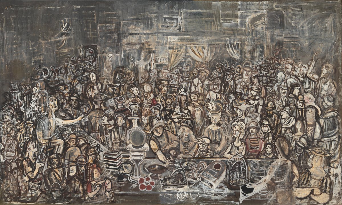 POV you're at Trader Joe's on a Sunday. 😩 — Mark Tobey, Sale, 1943 whitney.org/collection/wor…