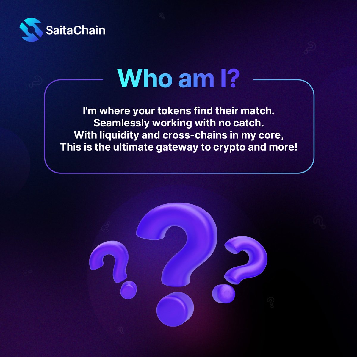 Only sharp #SaitaChain minds will crack this instantly 😏 Comment your answers! 👇🏼 #SaitaChain #Crypto #Riddle