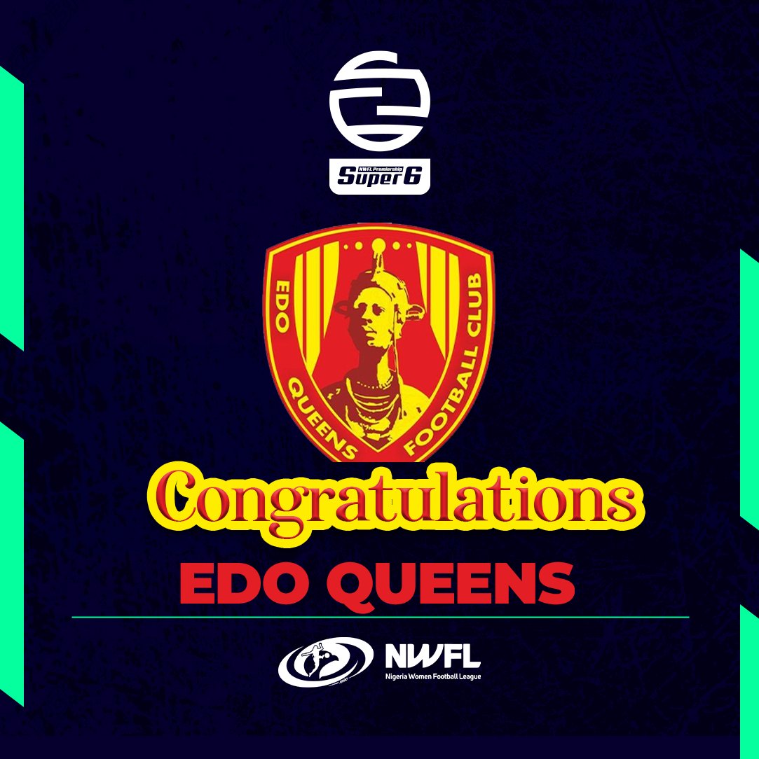 And the winner is...

CONGRATULATIONS <a href="/EdoQueensFC/">Edo Queens FC</a> , the winners of the just concluded #NWFL24PremiershipSuper6 tournament..