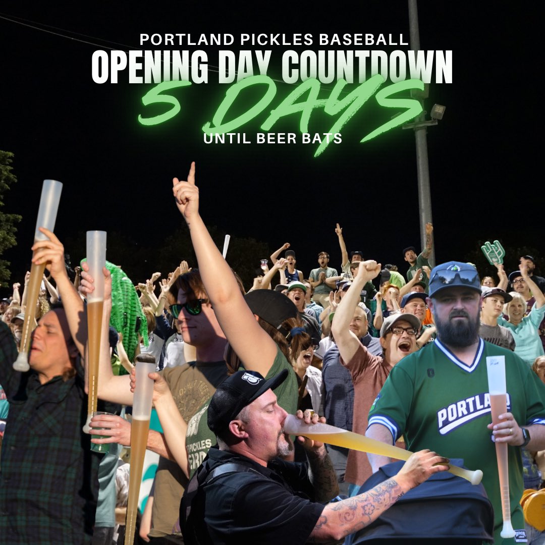 Don’t worry - we sell beer. A lot of it. Only 5 MORE DAYS until beer bats are flowing at Walker Stadium on Opening Day! Get your tickets now and let’s get pickled (and drunk!) picklestickets.com