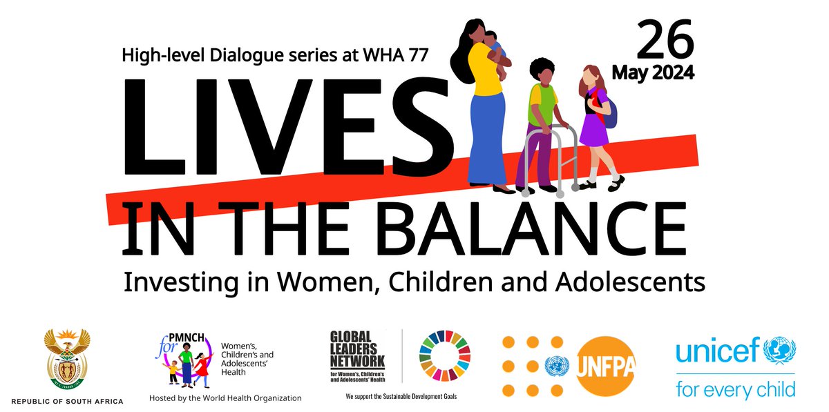 📣Follow our mini🧵of key side convos about political leadership to drive #GlobalGoals progress for #MaternalHealth and #NewbornHealth at #WHA77’s #LivesInTheBalance opening event. Event link: bit.ly/44HYYP0. (Recording to be posted later.)
cc @PMNCH #PartnersForChange