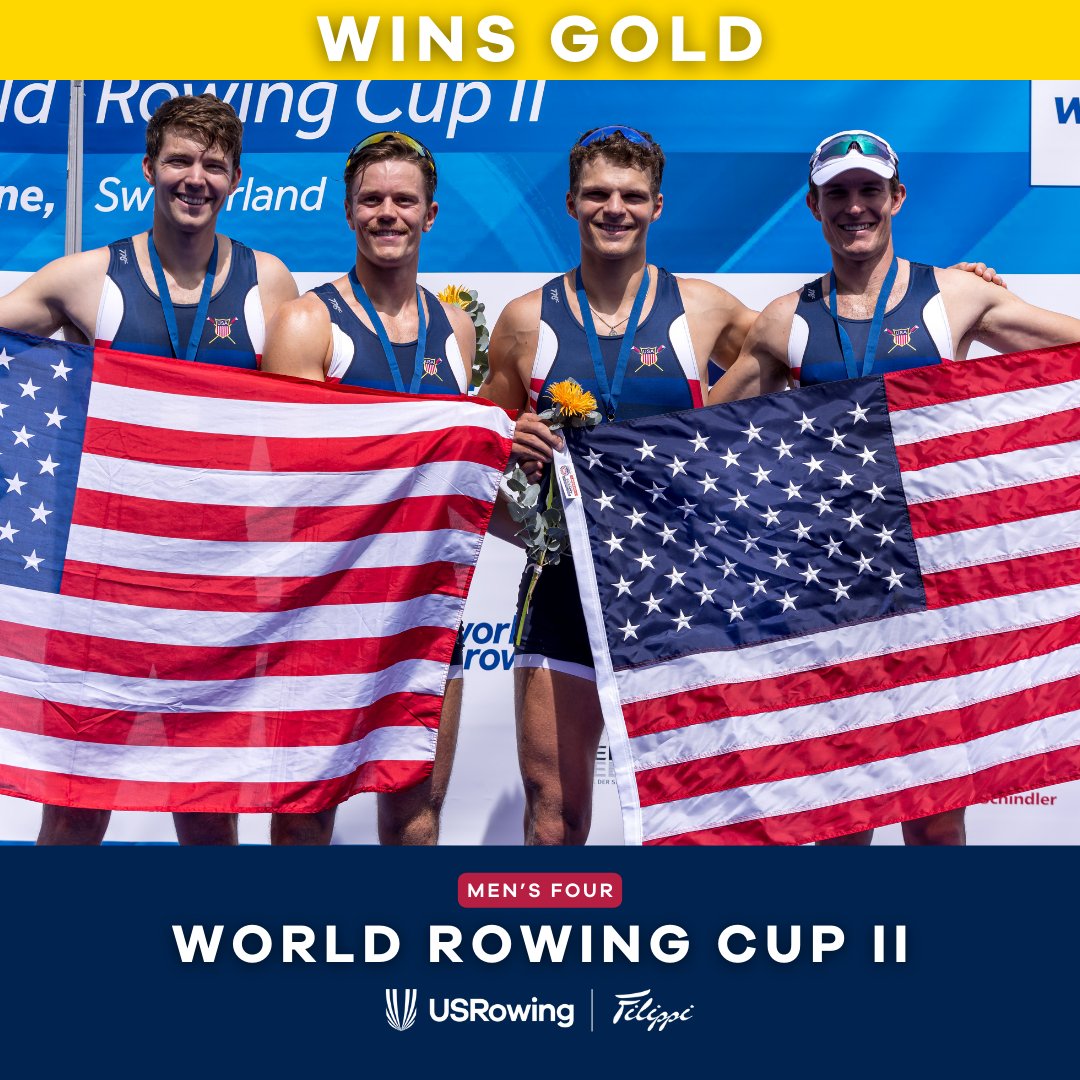 usrowing's tweet photo. #WRCLucerne Day 3️⃣‼️

U.S. crews win  7 medals at World Cup II. Gold in the men’s 4- and women’s 2x, silver in the men’s 8+ and women’s LW1x, and bronze in the women’s 8+, women’s 4-, and women’s LW 2x!

(1/2) https://t.co/wlDFYJfzRC