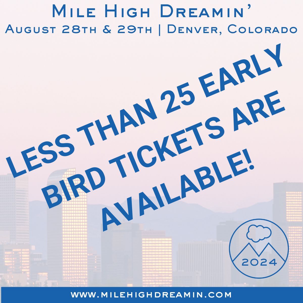 If you've been waiting until the last minute to purchase your #MHD24 early-bird ticket, congrats, you've made it... now go buy the darn ticket already! 

buff.ly/3yadoeA 

#salesforceevents #milehighdreamin #trailblazercommunity #salesforceohana #salesforcecareers