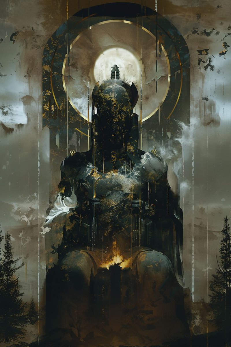 wtrekell's tweet photo. In a realm of shadow and gold, mysterious figures stand as guardians of arcane secrets, each radiating an aura of ancient power and dark mysticism.

#wtrekell #AIArt #Midjourney #Knight #Fantasy #DarkKnight #DarkFantasy #MysticalArt #FantasyIllustration #AncientPower https://t.co/R2RfYS1kbT