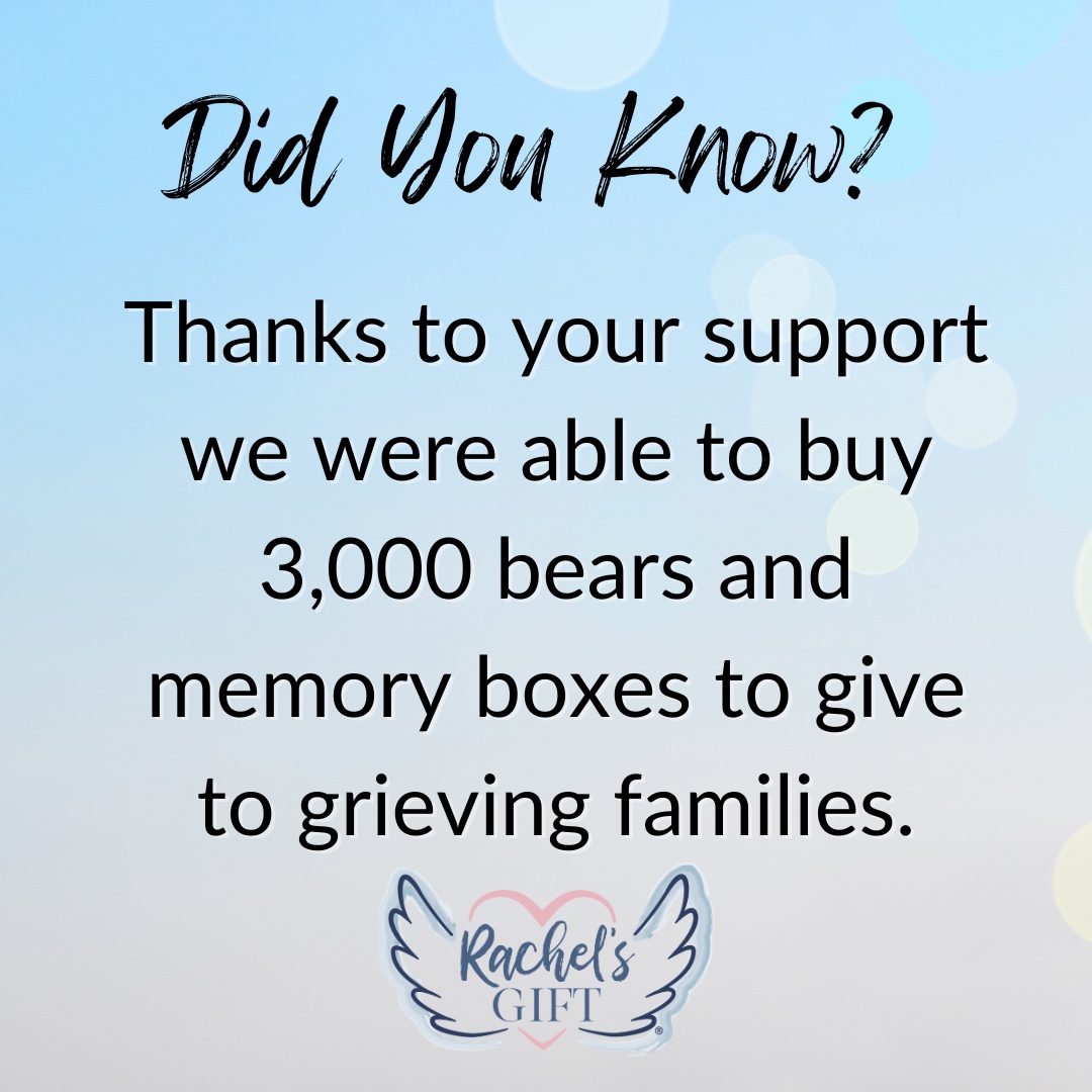 Thanks to your support we have been able to help so many families! Consider donating today: donorbox.org/rachelsgift-gi…

#rachelsgift #lifeafterloss #stillbirth #miscarriage #unitedbyloss