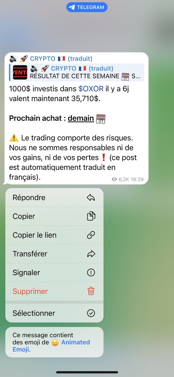 amine_msrn's tweet photo. C’est vraiment des ça cancres 🤡 $oxor #scam #crypto 

Qui a fait 35k du coup ? 🤣

Leur telgram il 25k de sub mdr 🤦🏽‍♂️ https://t.co/cMeqrLkNlL