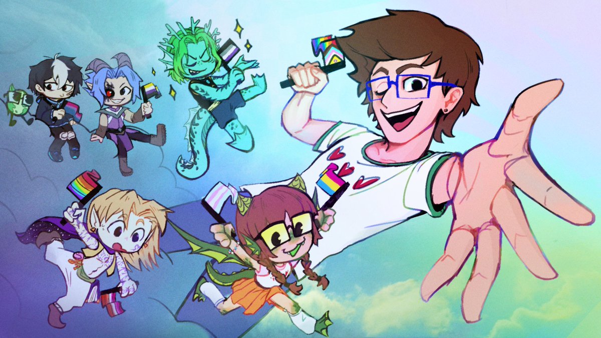drew this for the fansicle banner thingy majig👍 it doesn't look like what I envisioned in my head. BUT ITS OKAY. yippee!! - #slimeciclefanart !!!