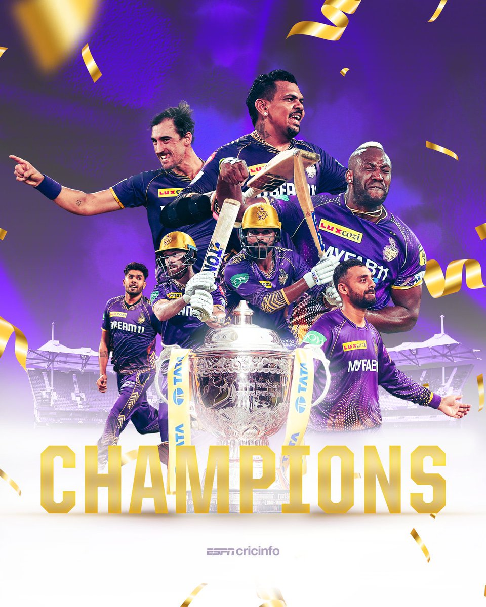 Congratulations @KKRiders for winning the Trophy for the 3rd time #IPL2O24