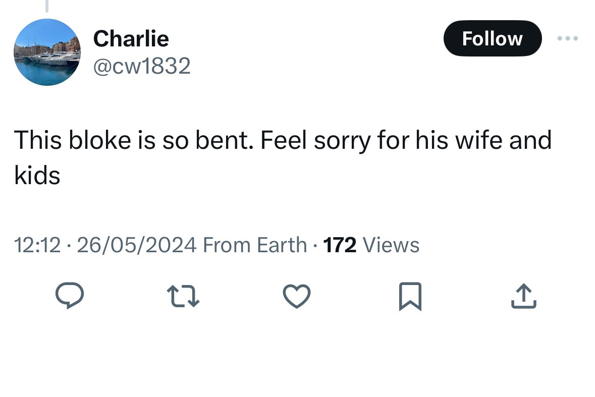 It is extraordinary how some people still tweet comments like this because I don’t talk in the way that they consider a typical heterosexual man should talk. Extraordinary how some have not moved with the times and… er… why doesn’t he know my wife left me?! 😂🤣