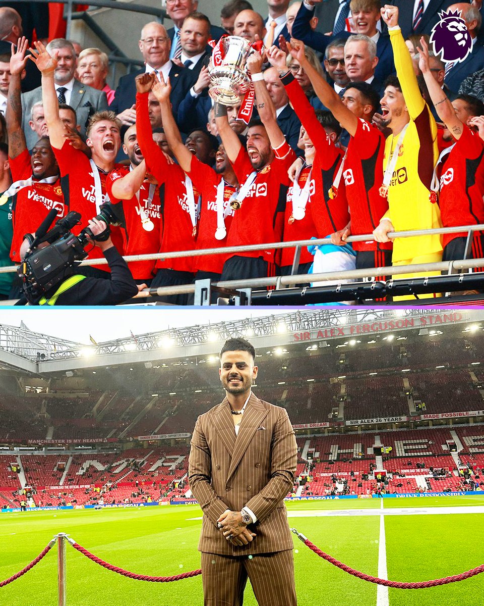 25 May: Celebrates his favourite team winning the @EmiratesFACup 26 May: Wins the @IPL with @KKRiders Exciting couple of days for @ManUtd fan @NitishRana_27 🏆