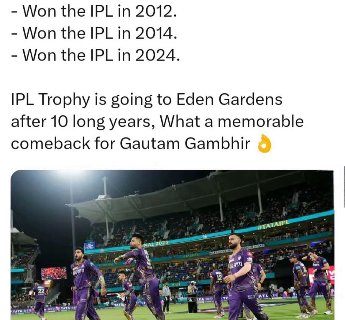 Congrats #KKR 💜 #IPL2024