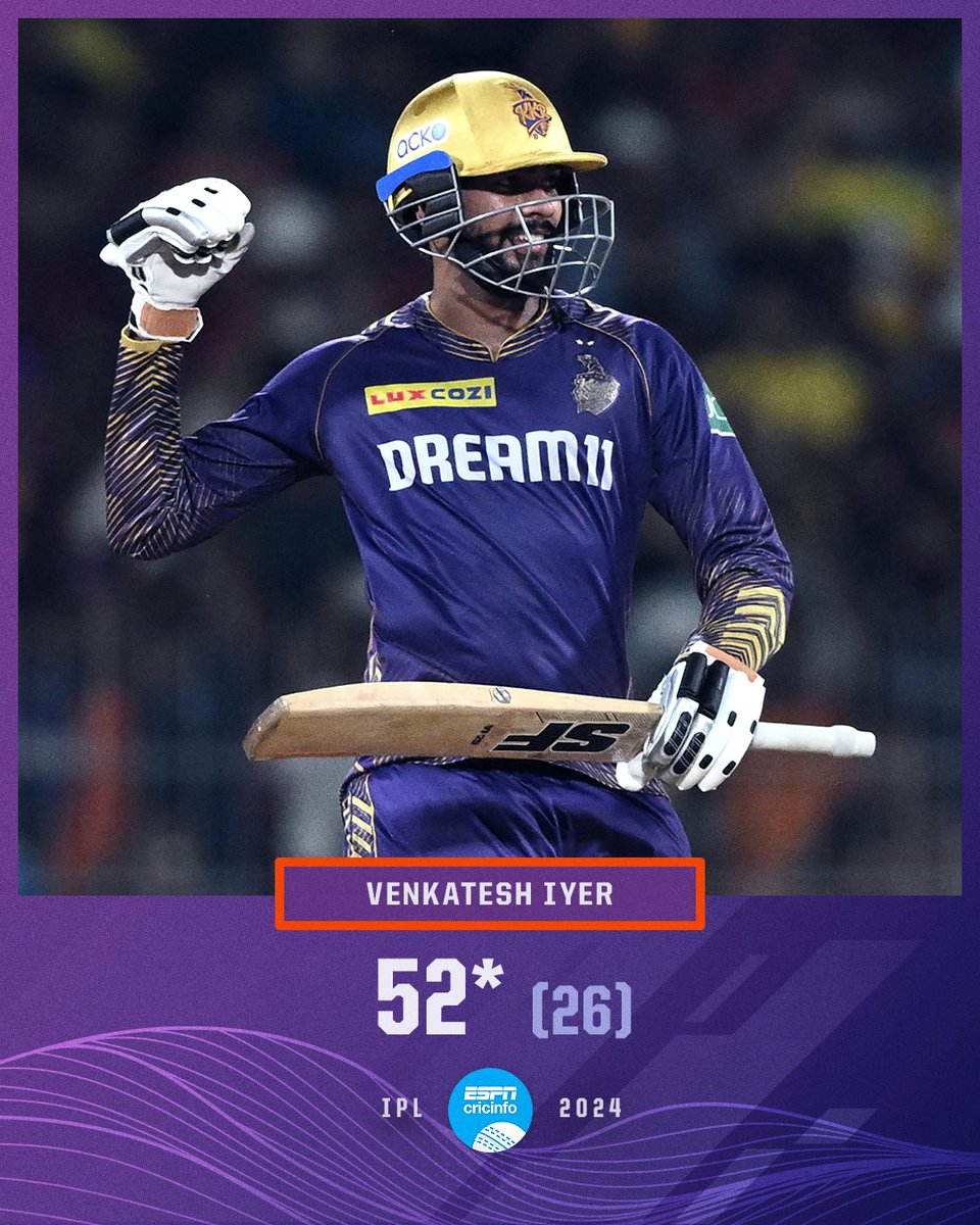 An absolutely solid innings from Venkatesh Iyer 🔥 ▶️ es.pn/IPL2024Final | #IPLFinal