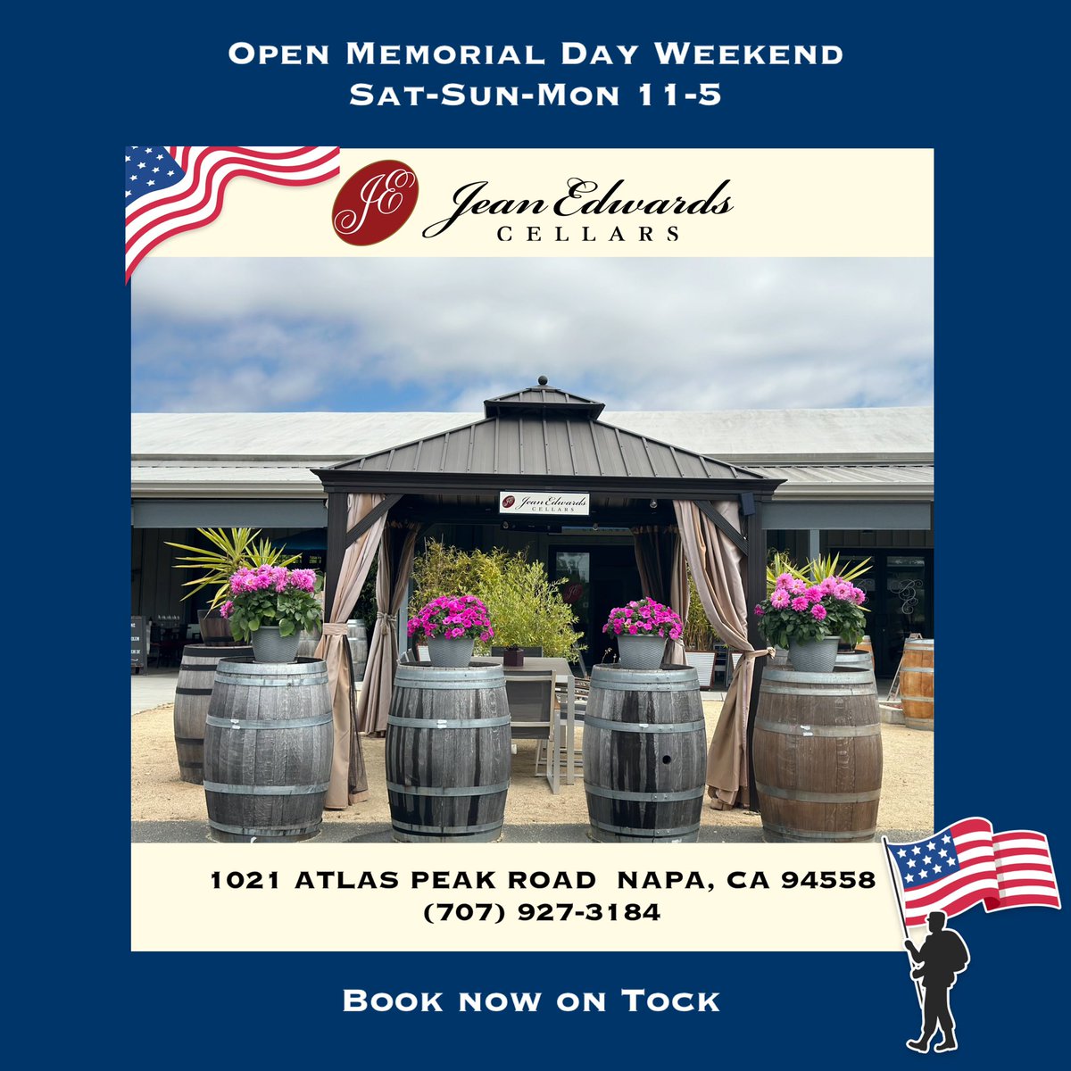 Stop by before #Bottlerock. We accept walk-in’s on a space available basis, or book on Tock at exploretock.com/jeanedwardscel…