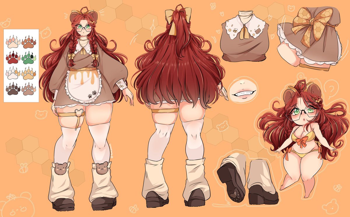 now that i've streamed it, it's time to showoff...

MEET URSA'S REDESIGN 🧸❣️

designed by the talented <a href="/shi_vii/">vicky</a> and brought to life by the amazing <a href="/hanis_bobanis/">Hana.Bana_na 💕 CommissionOpen💕 🔞Vgen!!!</a>

your fave bearista is finally looking the part ☕️

#vtuberen | #vtubersupport | #vtuberuprising