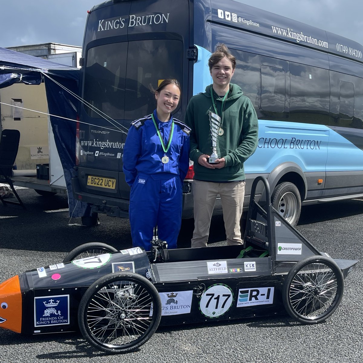 Congratulations to our #KSBMotorSport team who came 1st in their class at RMB Chivenor earlier today. Well done to Barney and our new Driver, Hannah. Thank you to our sponsors.
@KingsBruton #KSBQuality #KSBSuccess @KSBDT @KSBSixthForm @Greenpowertrust @Refit_I @EventsKSB