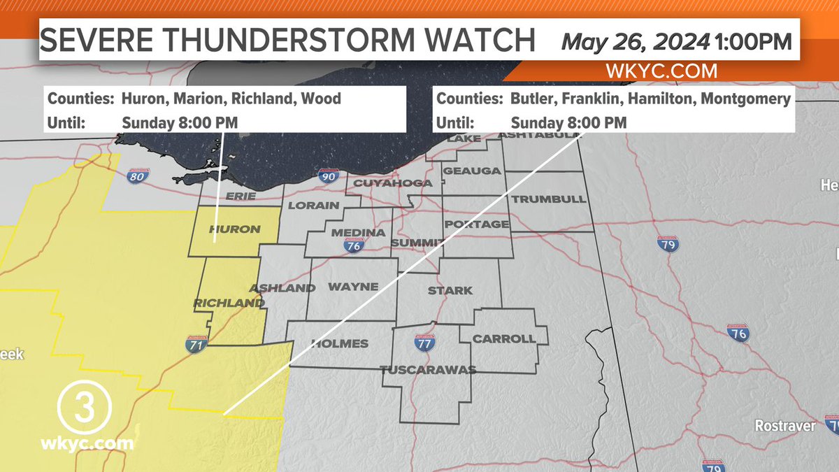 Keep an eye on things! We have the setup for active weather. Get the latest at wkyc.com or on the WKYC app. #3weather